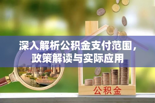 潜山深入解析公积金支付范围，政策解读与实际应用