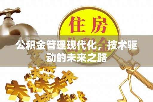 潜山公积金管理现代化，技术驱动的未来之路